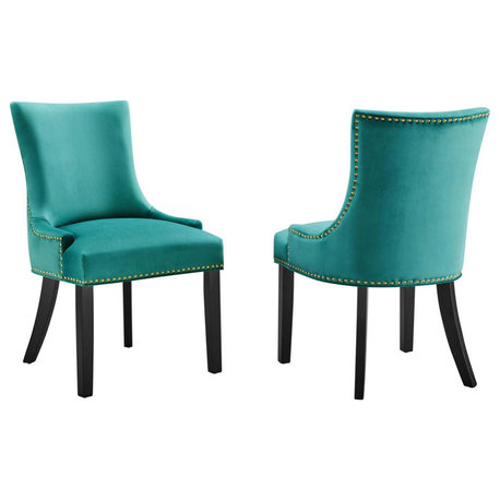 Marquis Performance Velvet Dining Chairs - Set of 2