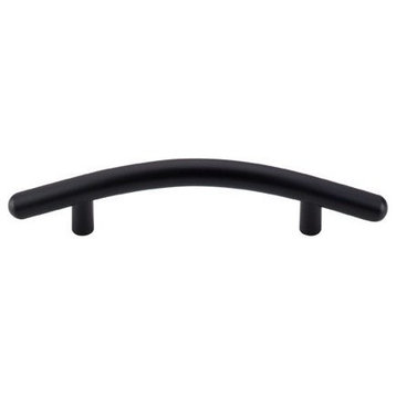 Top Knobs  -  Nouveau Curved Bar Pull 3 3/4" (c-c) - Flat Black