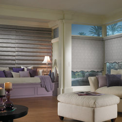 Bali Roller Shades: Mesa and Plume Light Filtering Roller Shades - Roller Shades