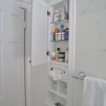 White marble bathroom, Vernon, CT