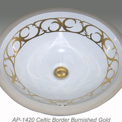Hand Painted Undermounts by Atlantis Porcelain - Bathroom Sinks