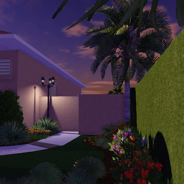 Tropical Front Yard