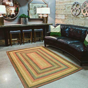 Homespice Decor Timber Trail Country Primitive Jute Braided Rug