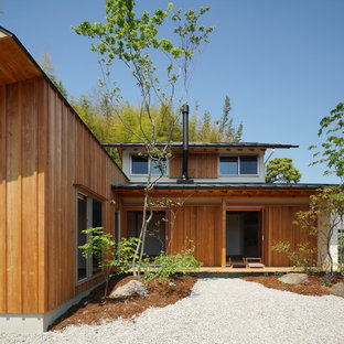 他の地域のアジアンスタイルのおしゃれな庭 (日向、砂利舗装) の写真