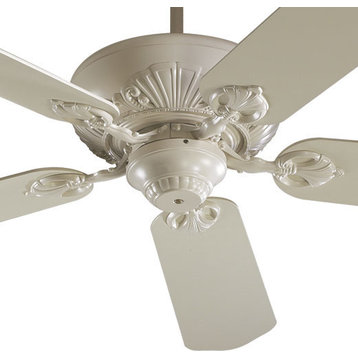 Chateaux Transitional Ceiling Fan, Antique White/Washed Oak