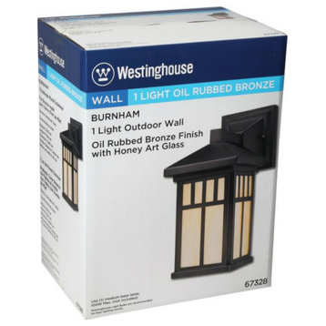 Westinghouse 67328 Burnham One-Light Exterior Wall Lantern, Oil Rubbed Bronze