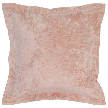 Bryce Velvet 22" Square Throw Pillow by Kosas Home, Pink