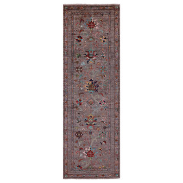 Hand Knotted Persian Tabriz Wool Runner Rug 2' 8" X 8' 7" - Q21035