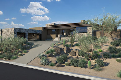 Contemporary exterior home idea in Phoenix
