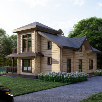 Glulam log cabins-Glulam log houses