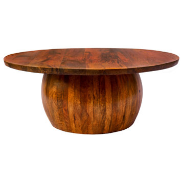 Augustine 35" Round Wood Coffee Table