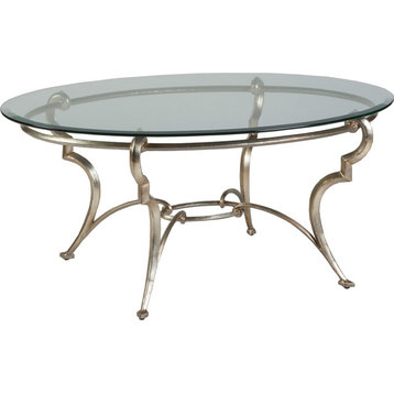 Colette Oval Cocktail Table - Champagne