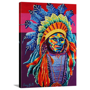 "Chieftain of Many Colors" by Craig Watts, Canvas Wall Art, 18"x27"
