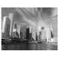 Chicago Skyline Wall Mural, Black and White, 400x309 cm