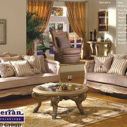 McFerran Home Furnishings - Curves Beige Sofa - RSF300-C - Sofas