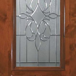 Slab Single Door 80 Wood Alder New Orleans 2 Panel 2/3 Lite Glass - Front Doors