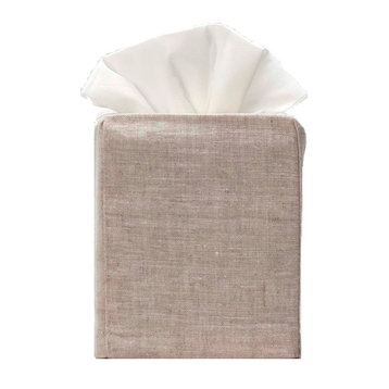 Natural Linen Tissue Box Cover
