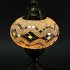 Artistic Style Mosaic Black and White Glass Accent Table Lamp