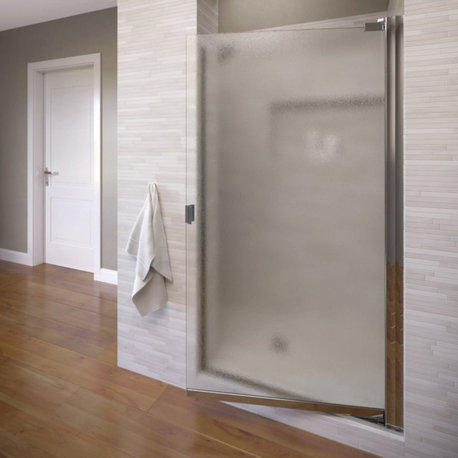 Basco A0063-7OB Armon 66"H x 34-1/4"W Hinged Semi Frameless - Silver