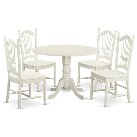 5 Pc Table And Chairs Set For 4-Dinette Table And 4 Dining Chairs