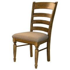 Flash Furniture Hercules King Louis Faux Leather Dining Side Chair in Taupe