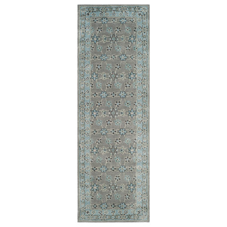 Safavieh Bella Collection BEL932 Rug, Silver/Light Blue, 2'3"x7'