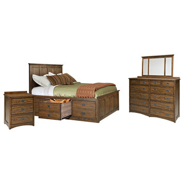 Intercon Oak Park Bedroom Set With Queen Bed