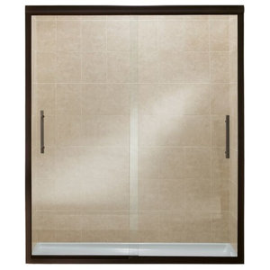 Finesse 59 6 X55 5 Frameless Sliding Bathtub Door Contemporary