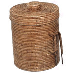 Artifacts Trading Company - Artifacts Rattan™ Ice Bucket With Tongs, Honey Brown, Small - Our rattan insulated ice buckets will turn your next gathering into an event!
