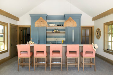 Home bar - coastal home bar idea in Charleston