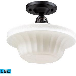 Unique Br Spiral Cone Lamp Finial Asian Lighting Hardware Quinton Parlor 1 Light Semi Flush Oiled Bronze Led Medium Base