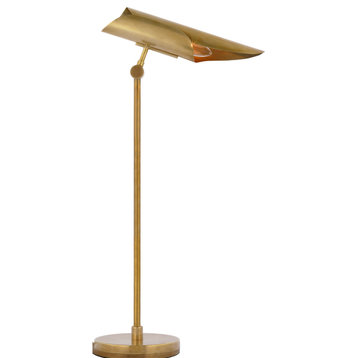 Flore Desk Lamp in Soft Brass