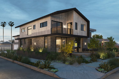 Home design - small modern home design idea in Los Angeles