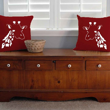 RoomCraft "Giraffe Silhouette" Bedding and Room Decorations