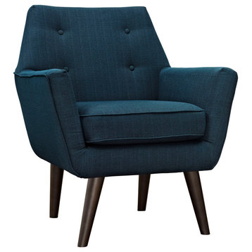 Posit Upholstered Fabric Armchair, Azure