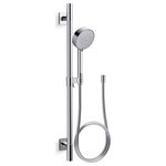Kohler - Kohler Awaken G110 1.75GPM Deluxe Slidebar Kit, Polished Chrome - This all-in-one kit includes the Awaken G110 1.75-gpm multifunction handshower, a 24-inch slidebar, and a 60-inch smooth hose. Advanced spray performance delivers four distinct sprays - wide coverage, intense drenching, targeted massage, or reduced-flow spray - with a smooth rotation of a thumb tab. Ergonomic design makes for superior comfort and ease of use, with ideal balance and weight in the hand. The artfully sculpted sprayface reveals simple, architectural forms that complement contemporary and minimalist baths.