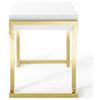 Ring Office Desk - Gold White EEI-3862-GLD-WHI