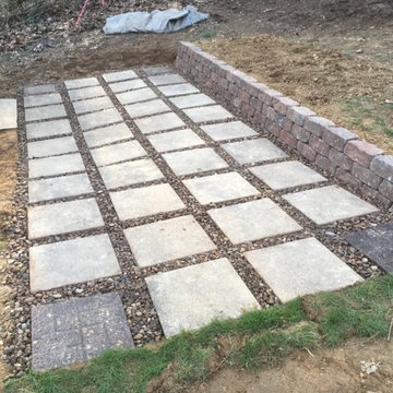 Paver Stone and Pea Gravel Shed Entry