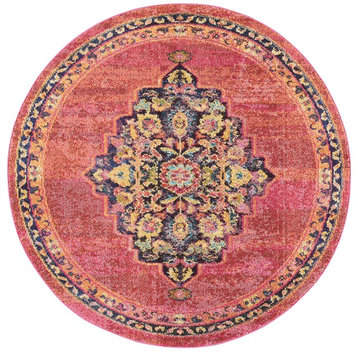 Nourison Passionate Pink Flame Area Rug, 5'3"x7'3"