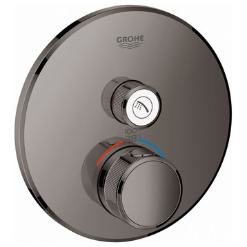 Grohe 29 136 Grohtherm Single Function Thermostatic Valve Trim - Hard Graphite