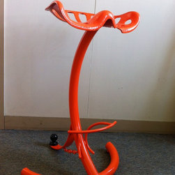 Orange tractor seat bar stool - Bar Stools And Counter Stools