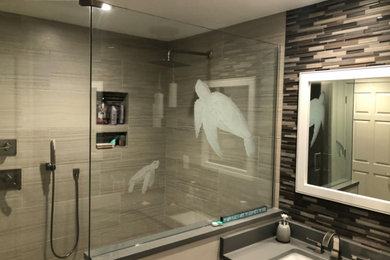 Inspiration for a transitional bathroom remodel in Tampa