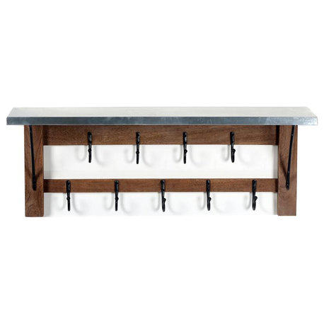 Millwork 40 Double Row Hook Shelf