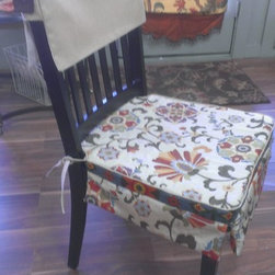 Reversible Custom Chair Cushions/Mini-Slipcovers - Home Decor