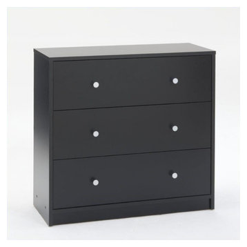 Tvilum Portland 3 Drawer Chest in Black