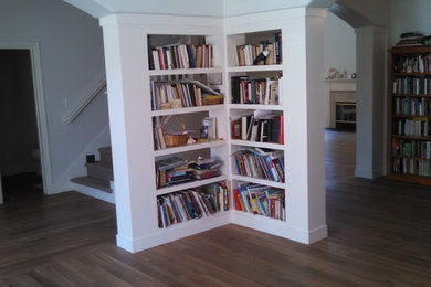 Example of a farmhouse living room design in San Francisco