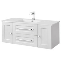 Milano Wall Hung Vanity, White, 48"