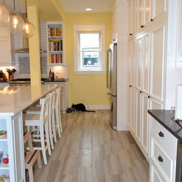 Spacious white kitchen