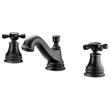 ANZZI Melody Series 8 in. Widespread 2-Handle Mid-Arc Bathroom Faucet, Oil Rubbe