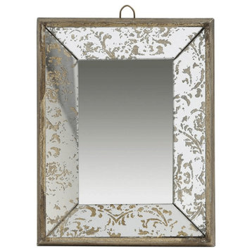 12" Silver Metal Framed Accent Mirror